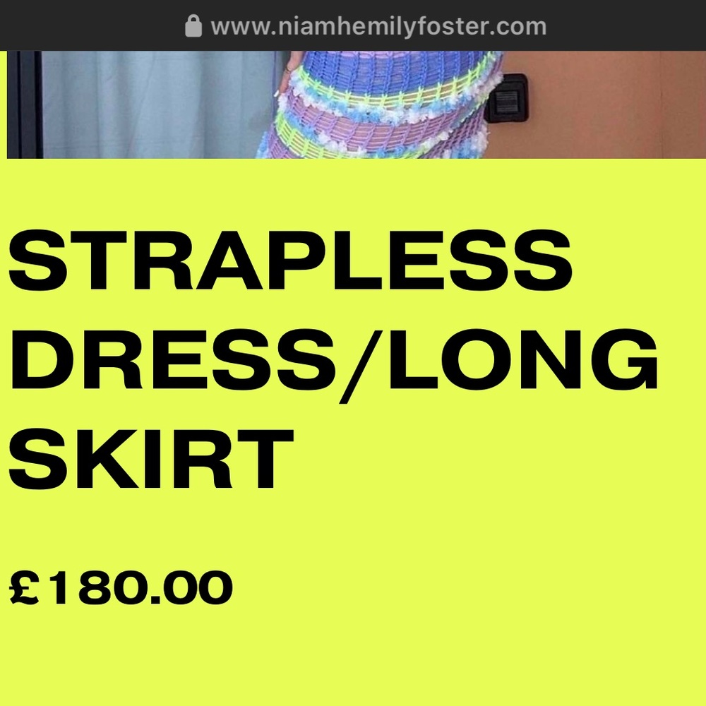 NIAMH EMILY FOSTER Custom Skirt Dress Long Maxi Dress Knitted - Picture 5 of 5